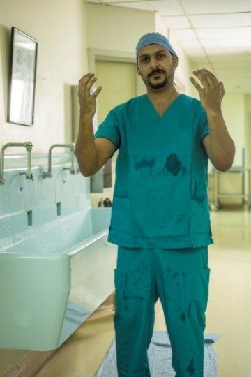 A Surgeon getting ready for Operation 