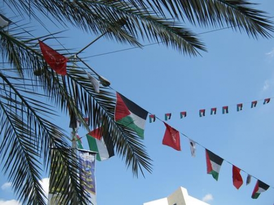 Bunting flags of palestine
