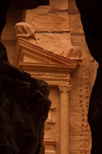 The imposing Monastery in Petra, Jordan
