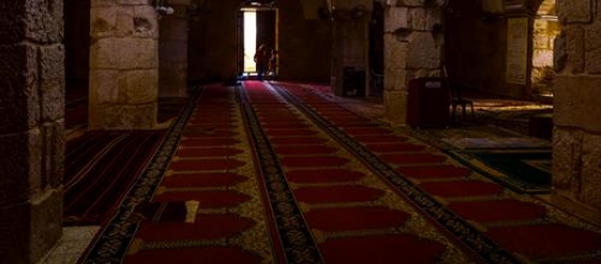 Inside of old mosque in ajloun, jordan