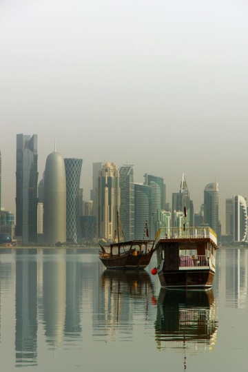 dhows returns to harbour in doha,Qatar