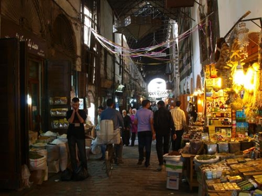 popular souq in damascus