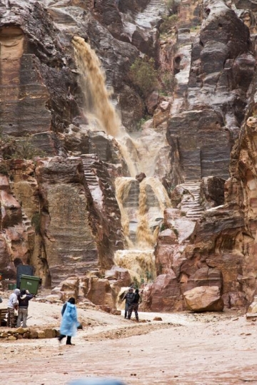 Waterfall in Petra city