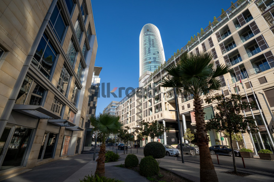 Architectural Panorama of Al Abdali Boulevard with Rotana Hotel