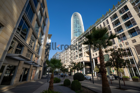 Architectural Panorama of Al Abdali Boulevard with Rotana Hotel