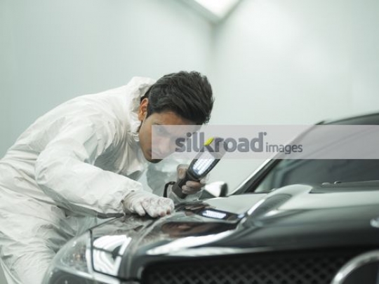 Engineer using the fluorescent light |