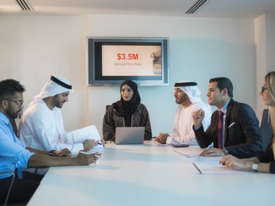 Businesspeople having a meeting at the conference room|-