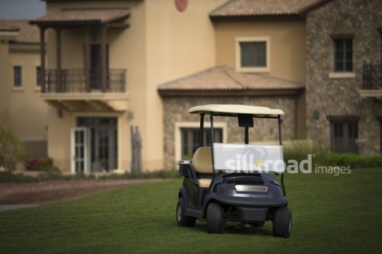 Parked Golf Cart|-