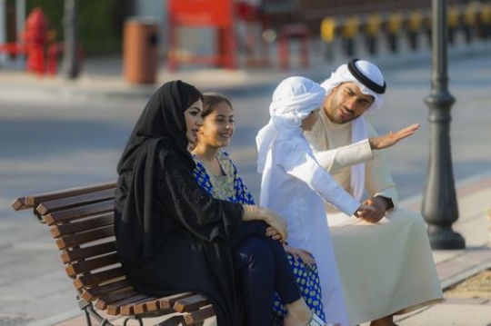 Middle eastern family spending time together |-