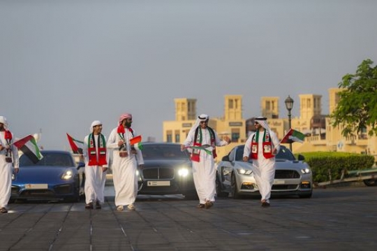 National Day Parade participated by Emirati men representing their country|-