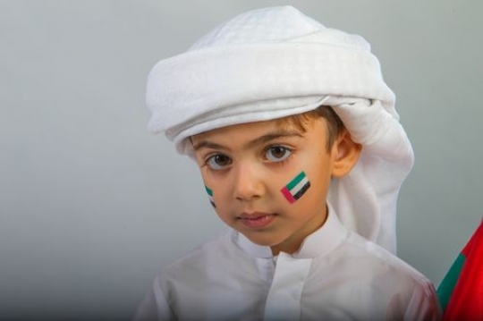 Little boy celebrating national day