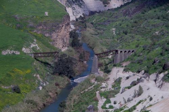 destroyed bridge over the yarm