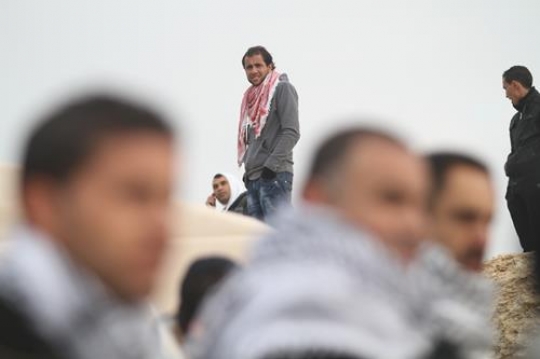 Palestinian demonstrators camping at Bab al-Shams or Gate of the Sun in Arabic, in a bid to draw attention to Israeli plans to boost settlement building in the West Bank area.
