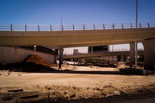 bridge construction site