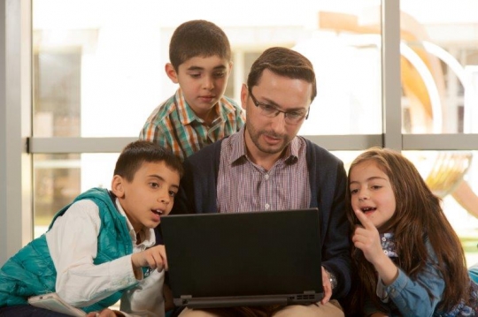 Middle Eastern Kids with Teacher