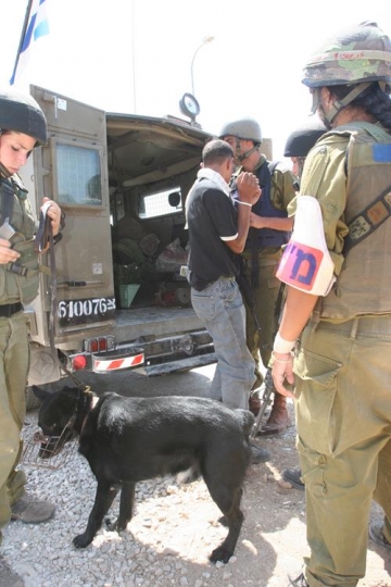 israeli soldier arresting palestinian 
