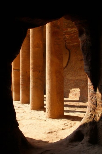 Ancient temple in Petra, Jorda