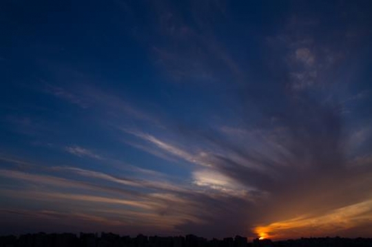 Sky background on sunset. Nature composition.
