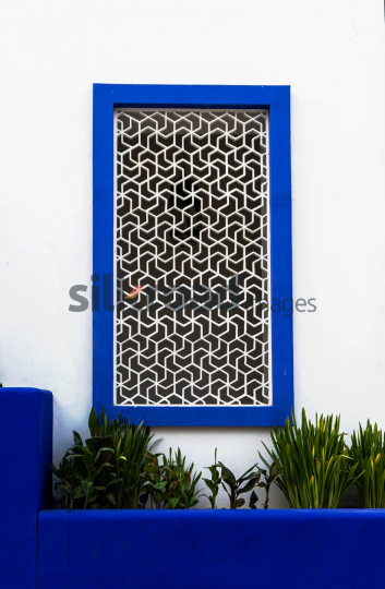 Blue Framed Architectural Detail in Ayla