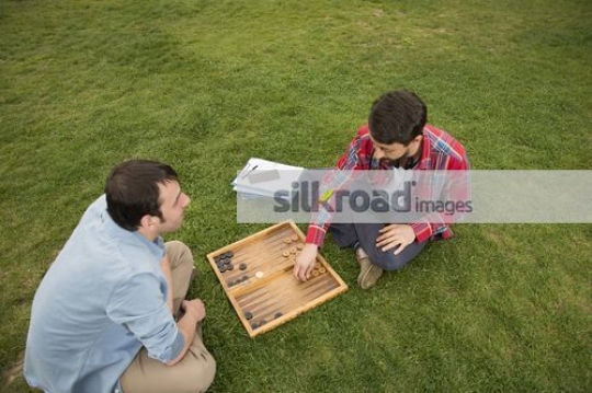 Students playing a game together