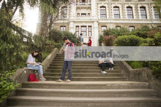 University Students on campus|