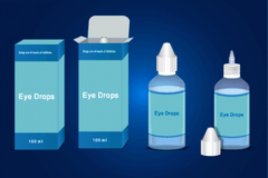 two containers of eye drops bottle