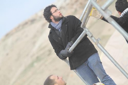 Foreign volunteers at Bab al-Shams