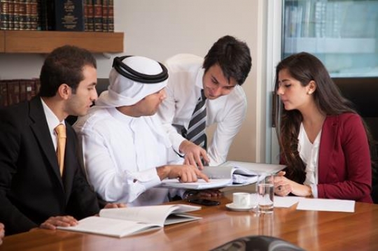 portrait of group of entrepren