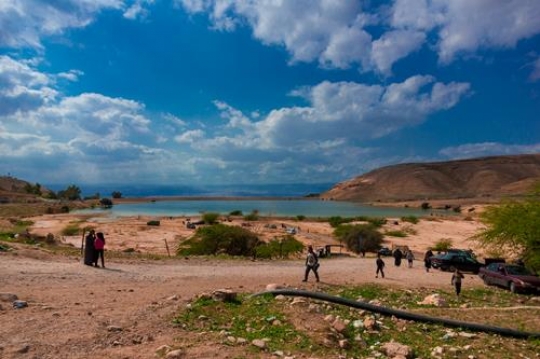 Wadi shaib lake in Salt city in Jordan