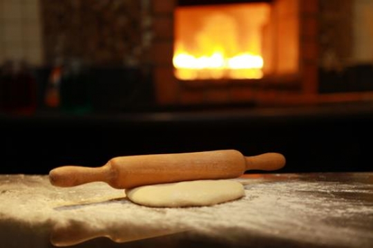 Dough and rolling pin