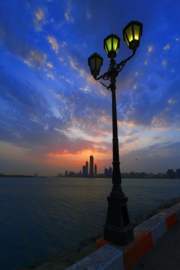 sunset view by a pier