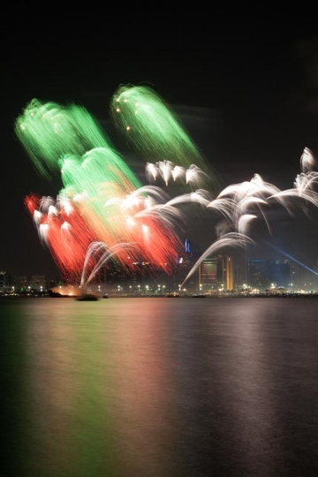 fireworks in the evening