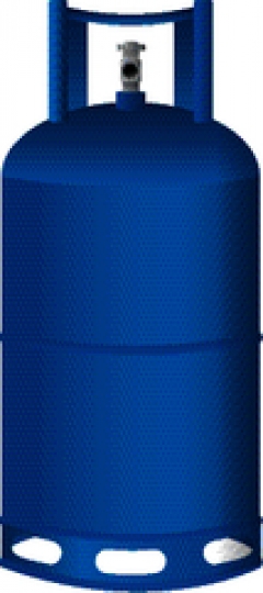 blue gas cylinder