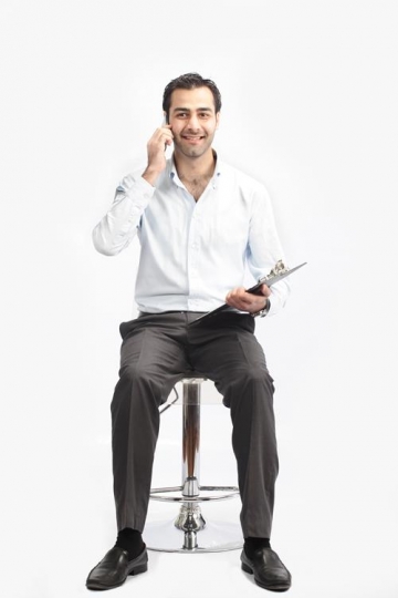 Businessman talking on a mobile phone
