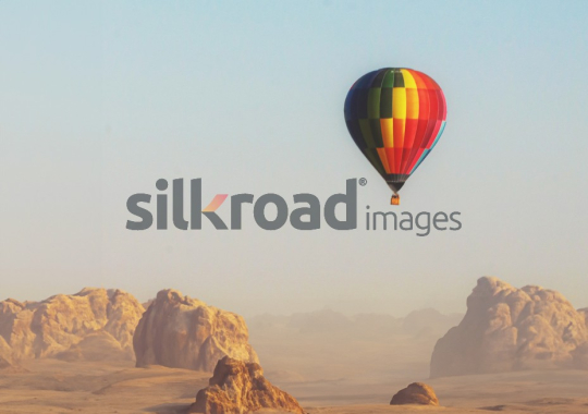 Colorful Hot Air Balloon Over Wadi Rum Desert
