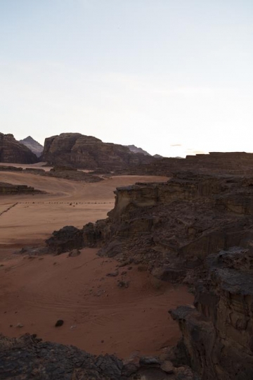 Wadi Rum desert and mountains