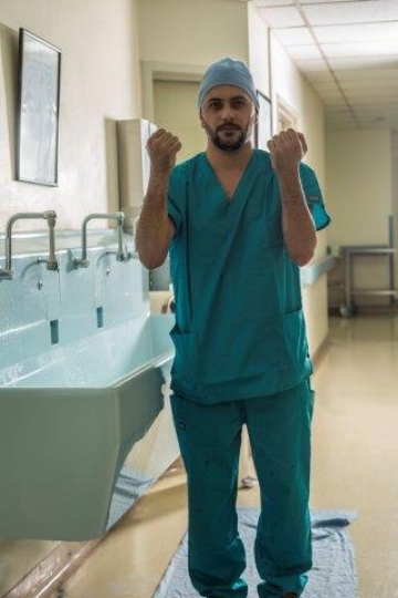 A Surgeon getting ready for Operation 