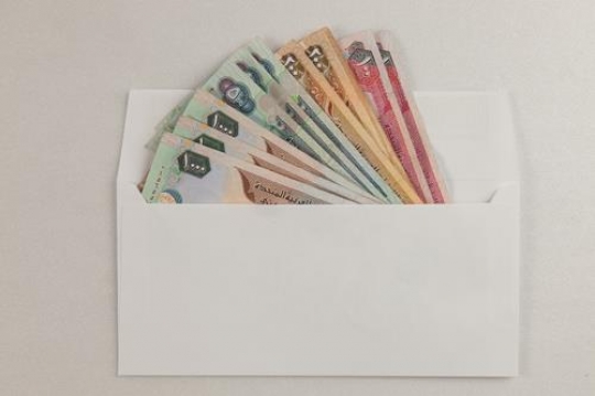 money in an envelope