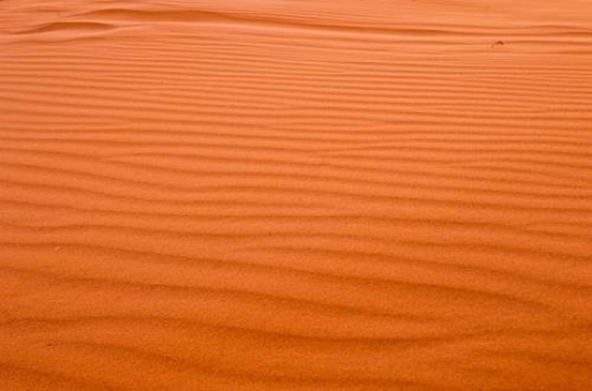 sand pattern in wadi rum deser