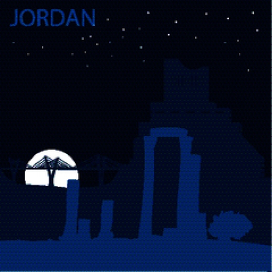 Amman landmarks at night