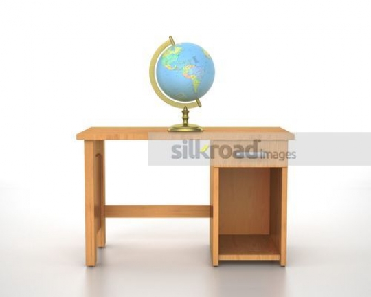 Globe on the table vector|