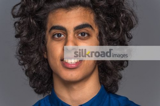 Close up of a Middle Eastern teenager |