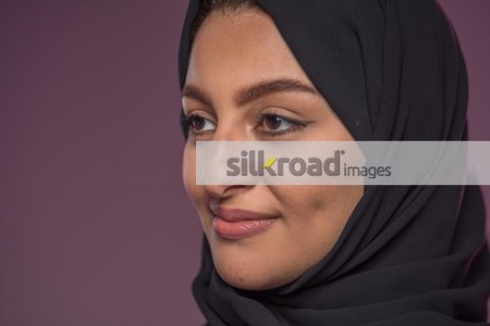 Close up of a Middle Eastern woman 
