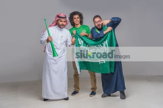 Friends proudly celebrating their country