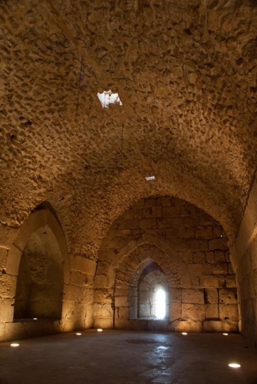 inner room in medieval ajloun castle near ajloun town,Jordan