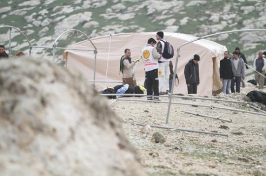 Palestinian demonstrators at B