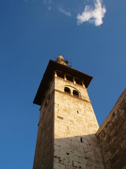 minaret of a mosque in damasuc