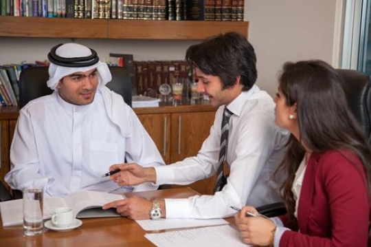 business team at a meeting