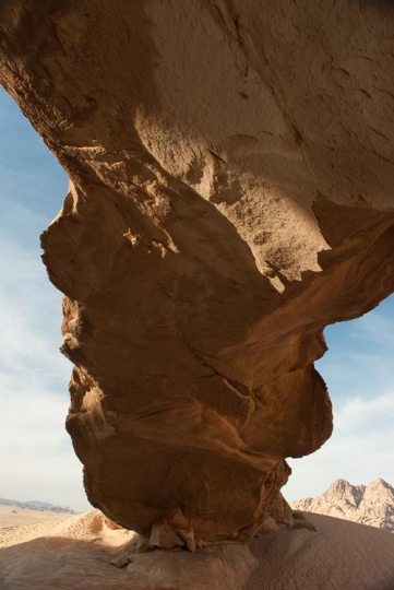 sandstone bridge rock in wadi