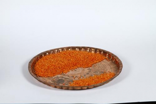 Lentils in Copper Tray